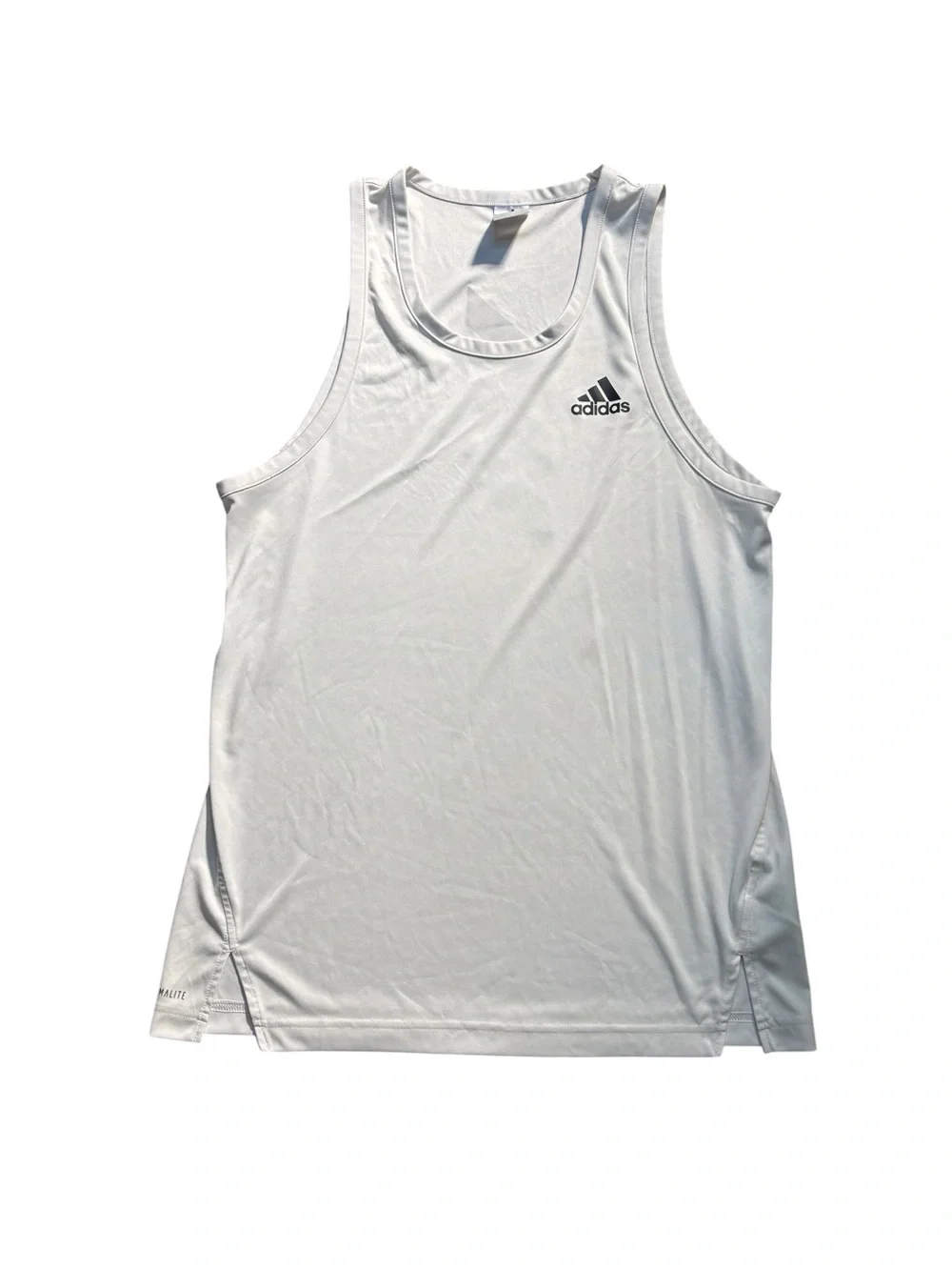 adidas White Performance Sleeveless Training Tank